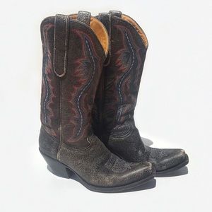 Old Gringo black embroidered cowboy boots